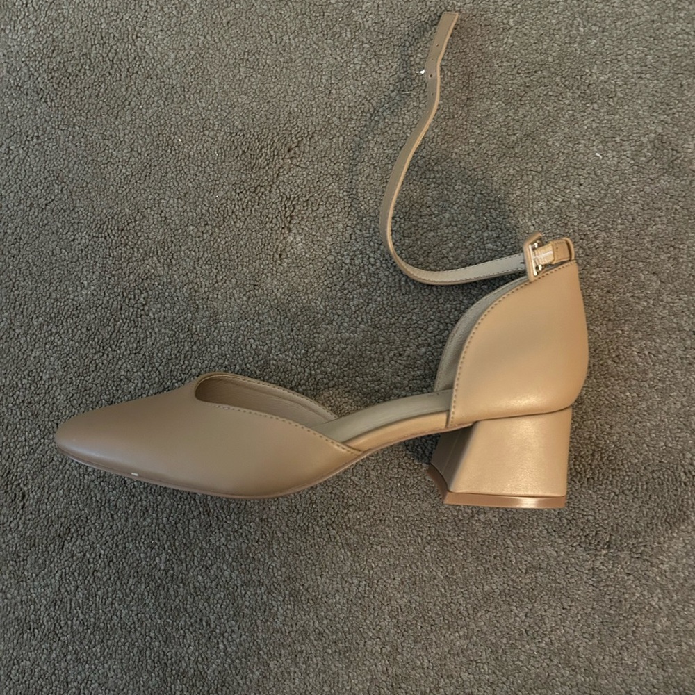 Xappeal Tan Closed-Toe Heels with Ankle Strap - Picture 3 of 3